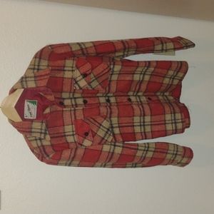 Vintage Pine Trail size lg plaid wool over shirt